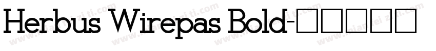 Herbus Wirepas Bold字体转换